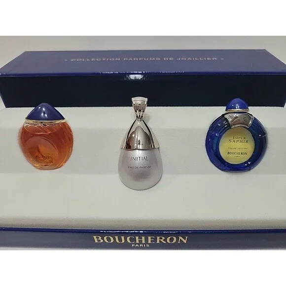 Vintage Boucheron Paris Jeweler Perfume Collection 3 pc. Miniatures NIB RARE - Picture 2 of 9